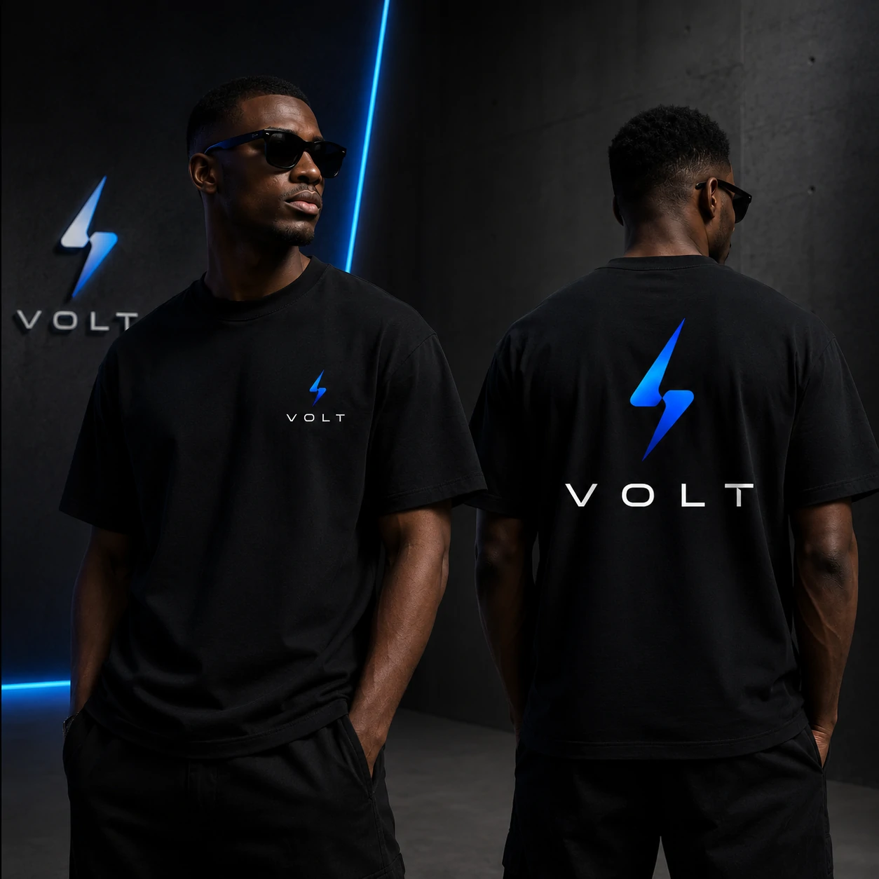 Logotype Volt appliqué sur textile
